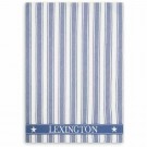 Icons stripet kjøkkenhåndkle m/vaffelstruktur, bomullstwill -blå thumbnail