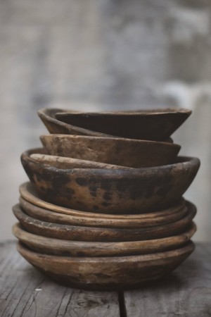 Vintage trefat (d:18-28cm assorterte) 