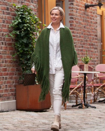 Dehn Design Daisy sjal oliven grønn