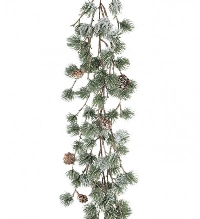 Lærkegirlander m/kongler 170cm