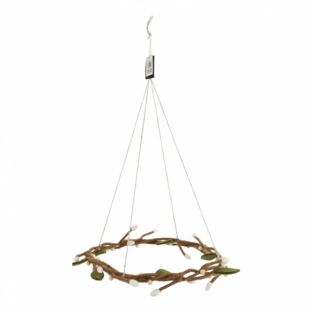 Wreath w/Light Yellow Berries - Hanging Ø35 cm