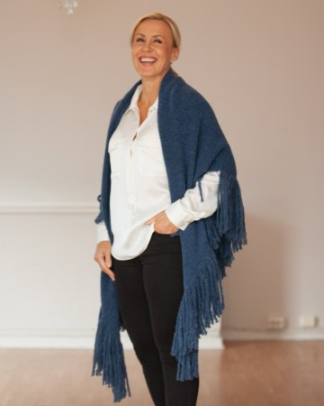 Dehn Design Daisy sjal jeans blå