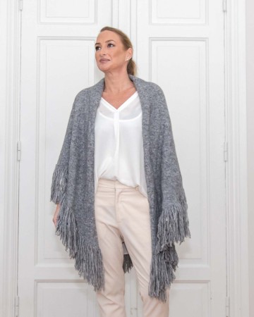 Dehn Design Daisy sjal mellomgrå