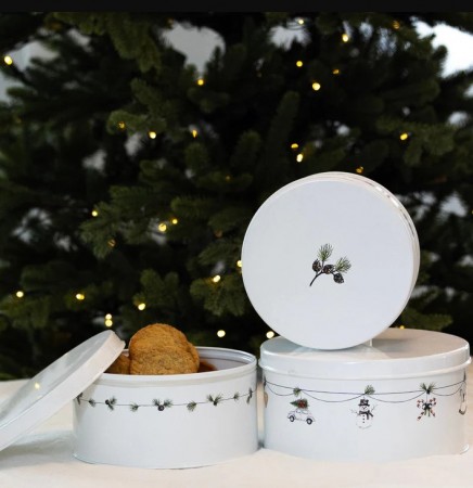 SÖGNE KAKEBOKS JULEMOTIV L D:21CM H:11 CM 