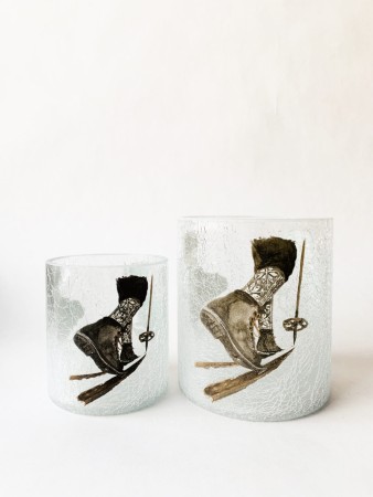 Lysglass Skisko Krakelert 9x10 cm -kommer i september