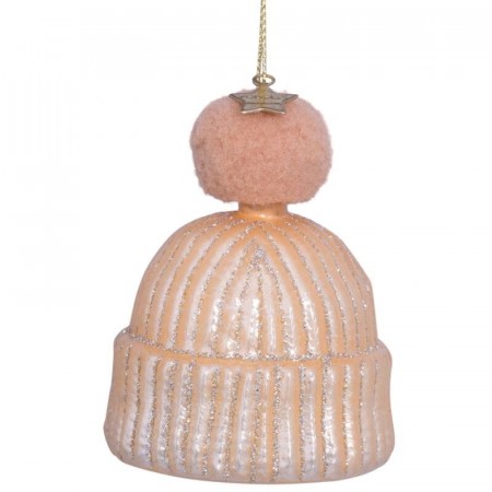 Julepynt Vondels  Lue m/dusk  champagne  H7.5cm