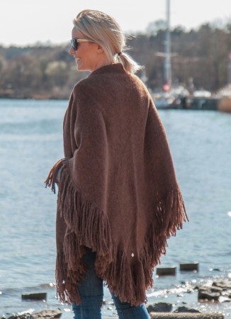Dehn Design Daisy sjal mørkebrunt