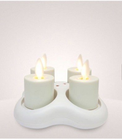 Luminara 4 Led Telys m/ Lader
