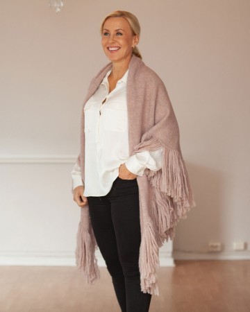 Dehn Design Daisy sjal rosa melert