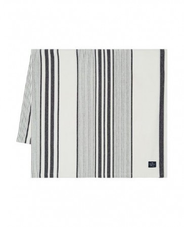 Icons Cotton Herringbone Striped Tablecloth, White/Black 150x250 cm