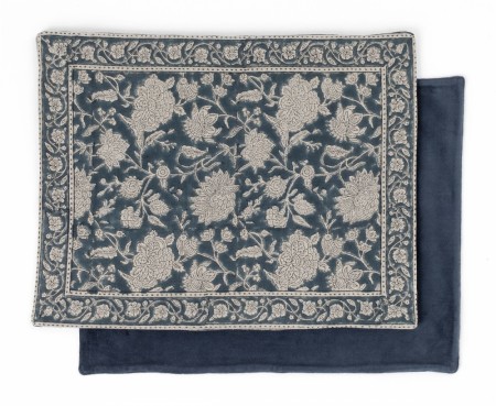 Placemat Indian Rose Denim Blue 37x50cm (2 stk)