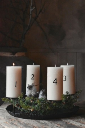 Adventtstake kubbelys sort