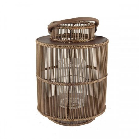 Rattan lykt i brun