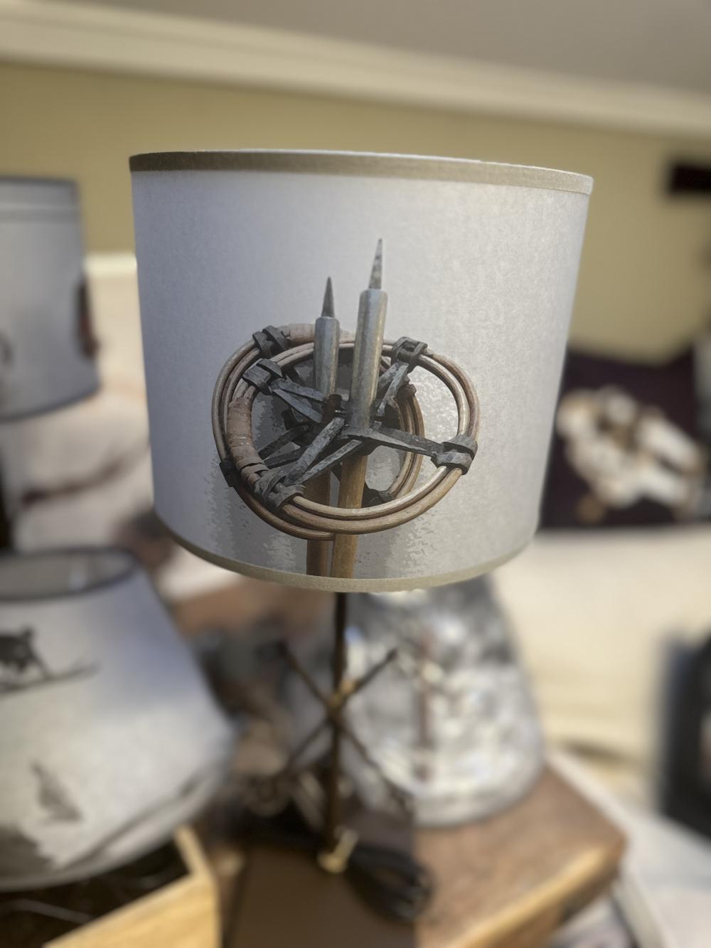 Lampeskjerm m/stav 20 cm -skistaver