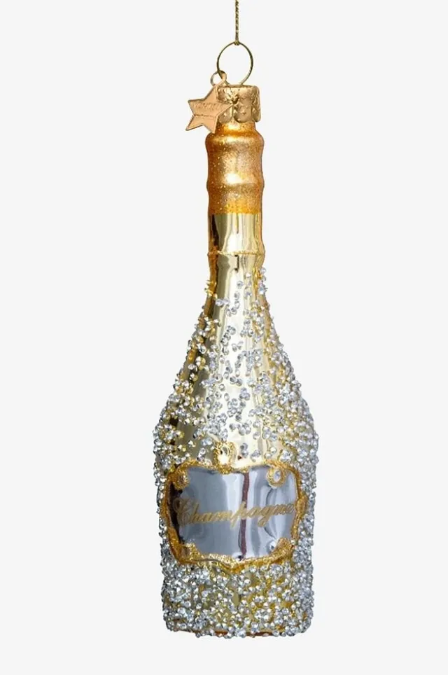 Julepynt Vondels   Champagneflaske H 16 cm