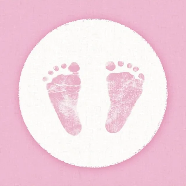 Servietter dåp og navndag lunsj baby girl 33x33 cm