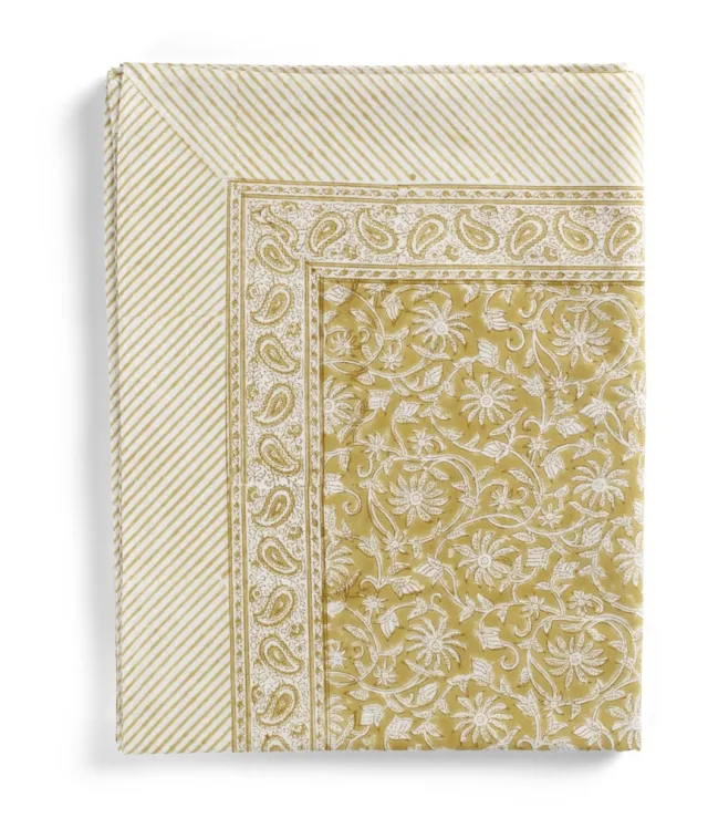 Chamois Tablecloth - Margerita - Yellow Olive - 150x230  - 3127