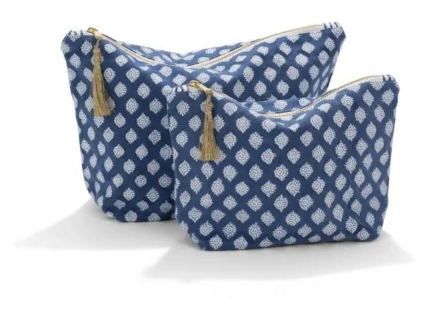 Chamois Toalettmappe- Medallion - Navy Blue - Medium 2574
