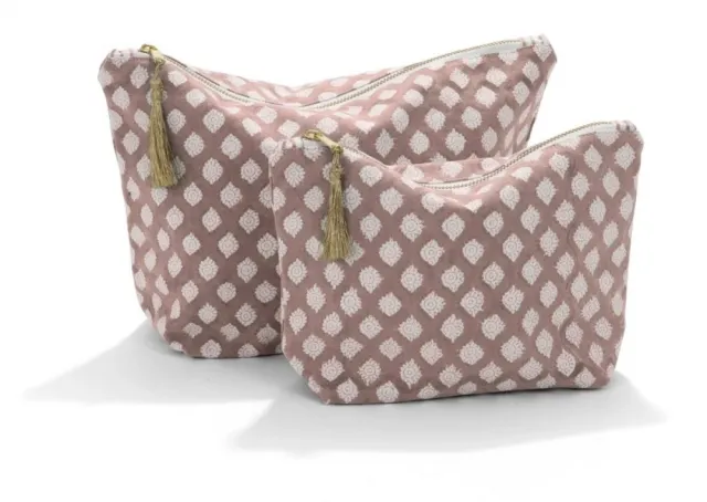 Chamois Toalettmappe- Medallion - Fuchsia Rose - Small 2577
