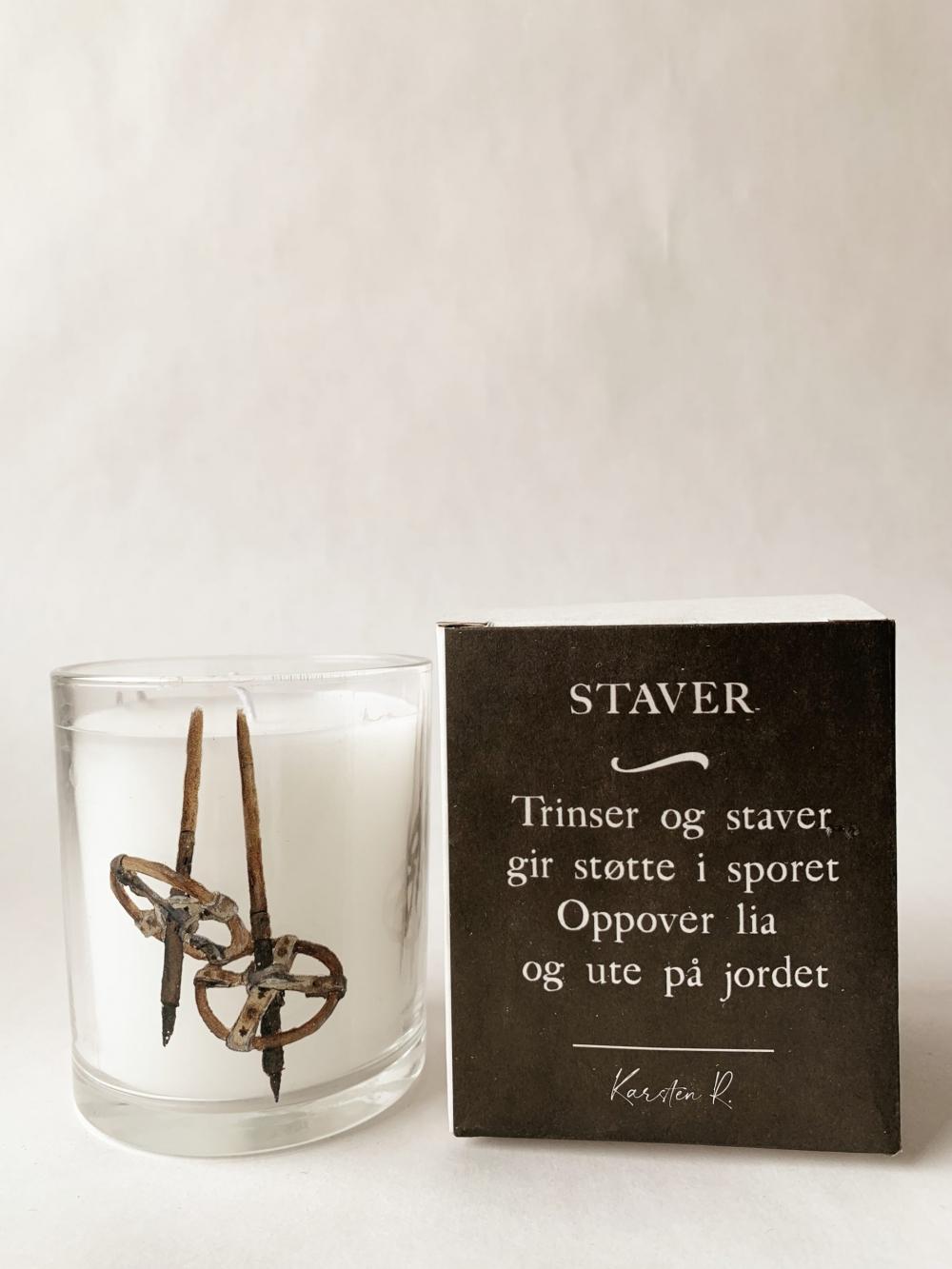 Duftlys Bomull Skistaver 8x9 cm 