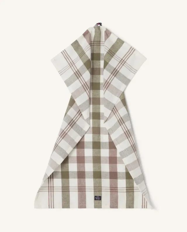 Lexington Checked Linen Blend Kjøkkenhåndkle