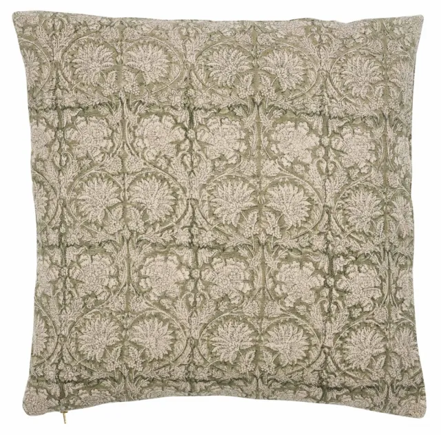 Chamois Linen putetrekk-Paradise - Green - 50x50cm 2228