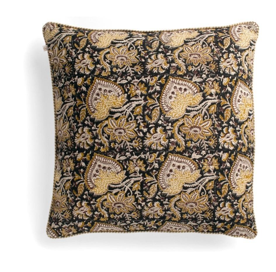 Linen Cushion - Oriental - Black - 50x50cm 3071 