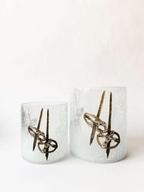 Lysglass Skistaver Krakelert 11,5x13