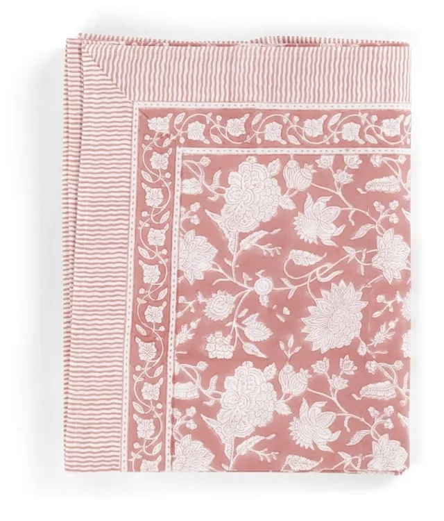 Chamois Tablecloth - Indian Rose - Lantana Rose - 150x230cm 3568