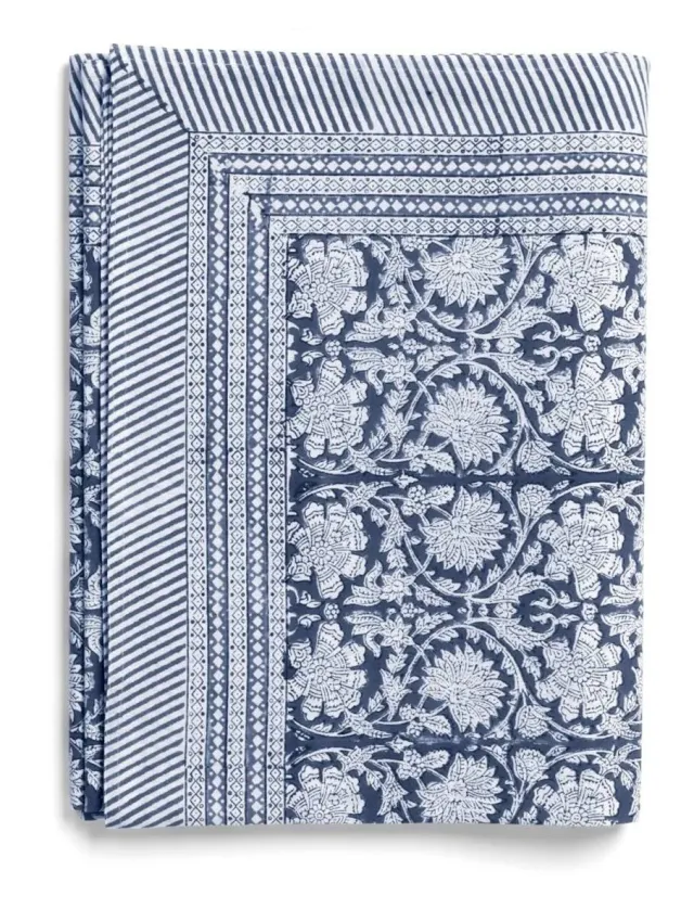Chamois Tablecloth - Paradise - Navy Blue - 150x350cm 2810