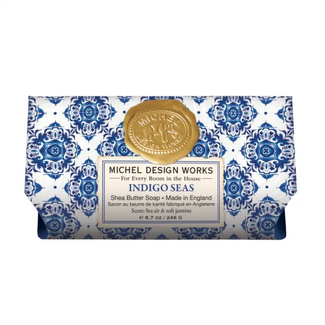 Michel Design Works INDIGO SEAS LARGE BATH SOAP BAR