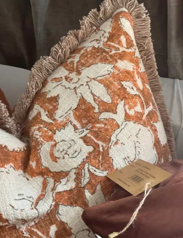 Mille Moi Putetrekk Simplicity Flower Burned Orange 60x60 