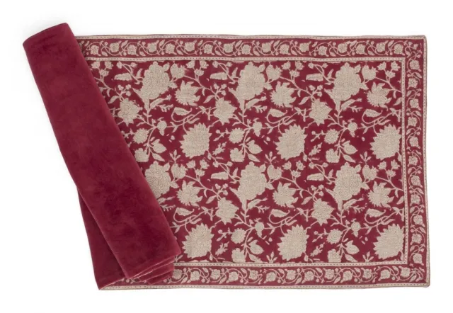Chamois Linen Tablerunner - Indian Rose - Red - 45x150cm 3672