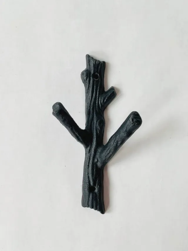 Knagg støpejern gren 10×20 cm