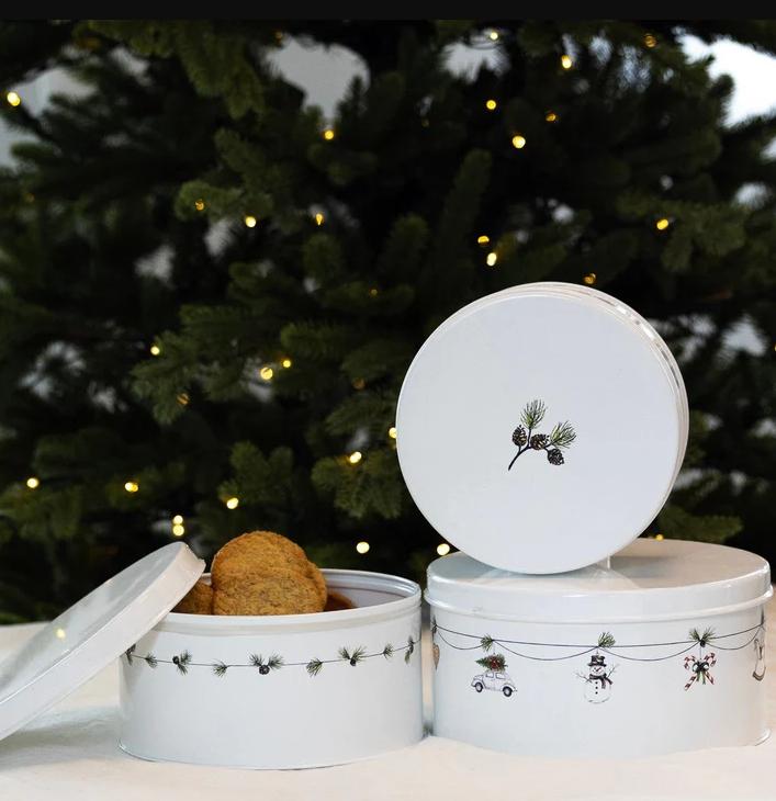 SÖGNE KAKEBOKS JULEMOTIV M D: 19CM H:9 CM