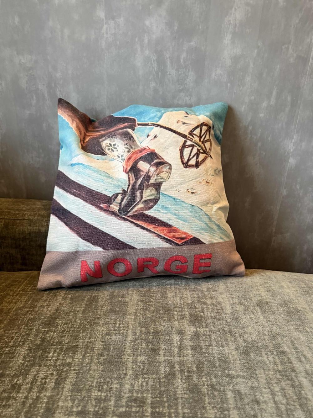 Ski Norge putetrekk i kelim 50x50 cm