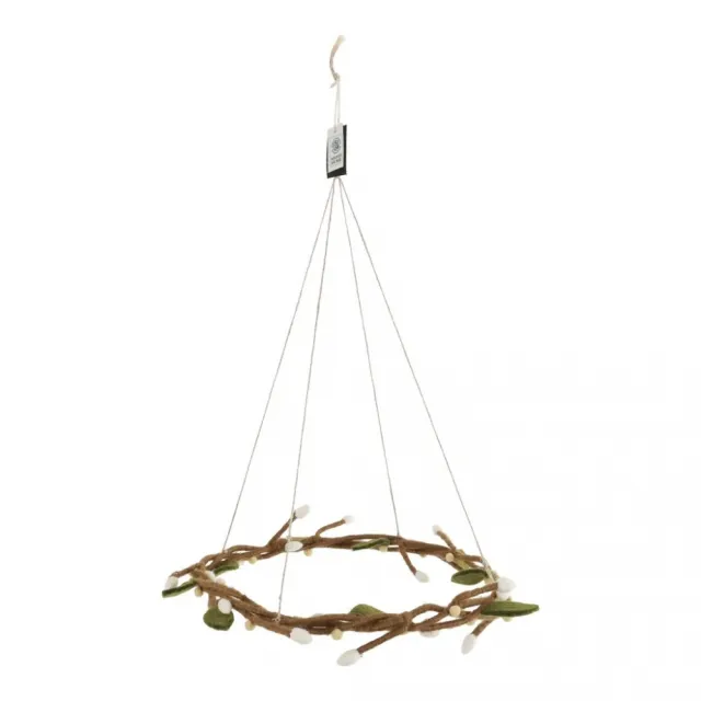 Gry & Sif Wreath w/Light Yellow Berries - Hanging Ø35 cm