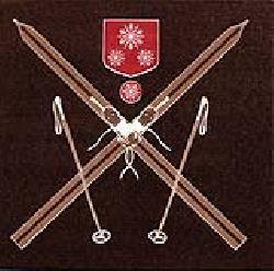 Servietter fra Paviot med ski motiv brune