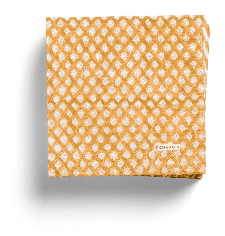 Chamois Paper Napkins - Medallion - Lion Yellow - 40x40cm 1383