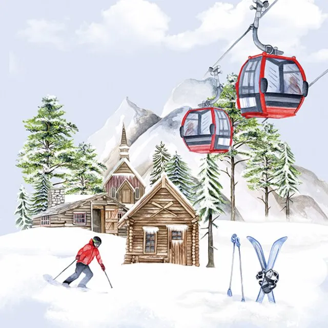 Ski Hut Servietter Lunsj