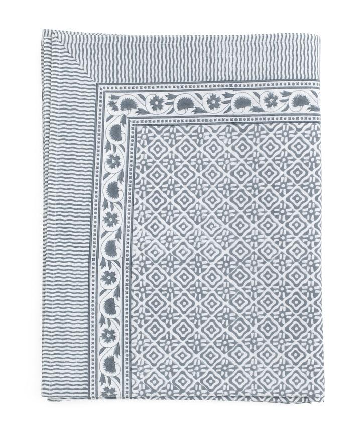 Chamois Tablecloth  Simmi - Dusty Blue - 3875 -150x230 cm