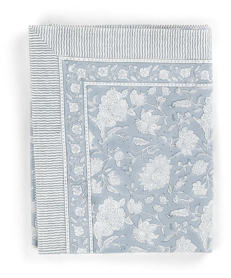Chamois Tablecloth - Indian Rose - Dusty Blue - 150x230cm 3548