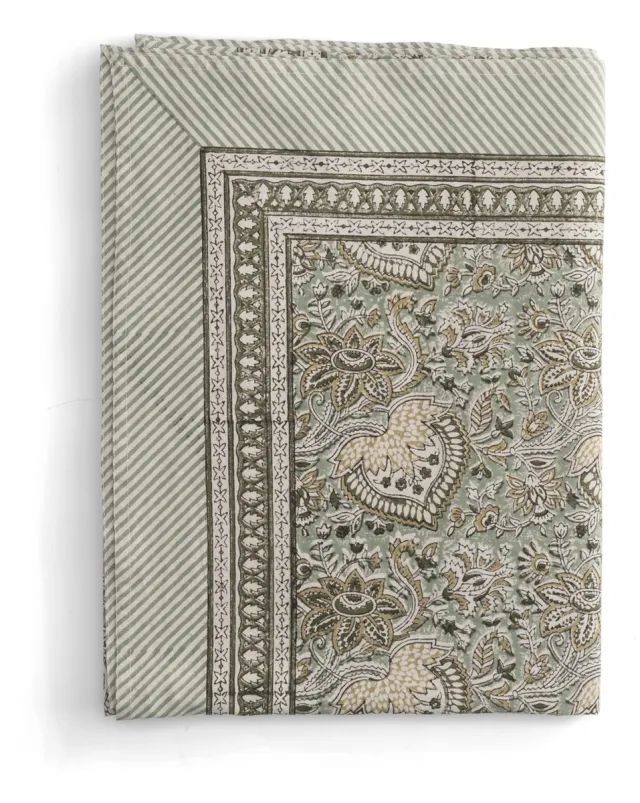Chamois Tablecloth - Oriental - Sea Foam - 150x350cm 4026