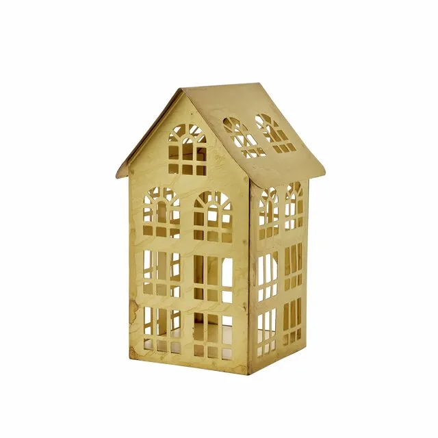 Bolille house 12X10X20 cm. L. Gold Lene Bjerre