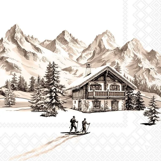 Serviett  Lunsj  ski chalet