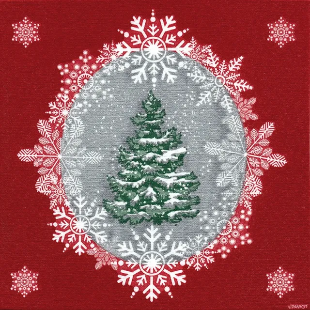 Cotail/kaffe servietter fra Paviot med juletre