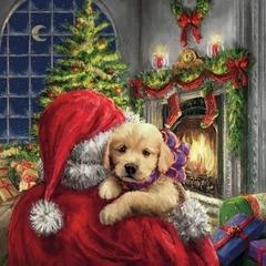 Lunsj servietter nisse m/Golden Retriver