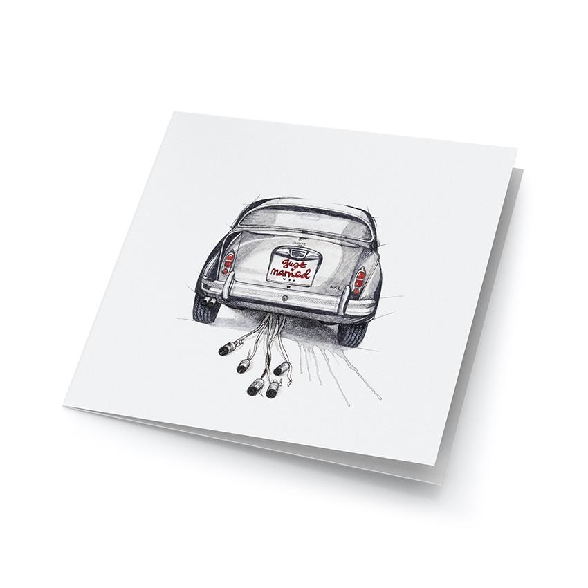 Kunstkort  "NYGIFT"16 cm