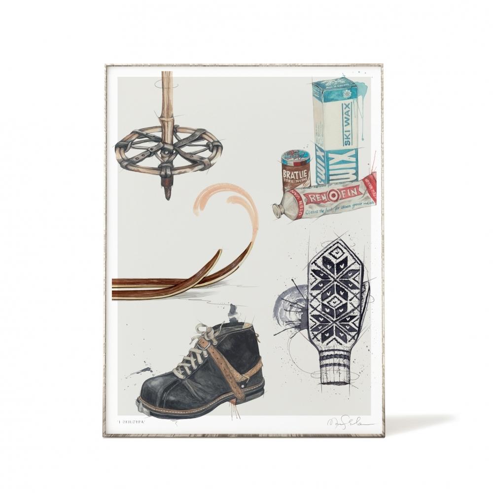 Kunsttrykk 30 40 cm "SKILØYPA"