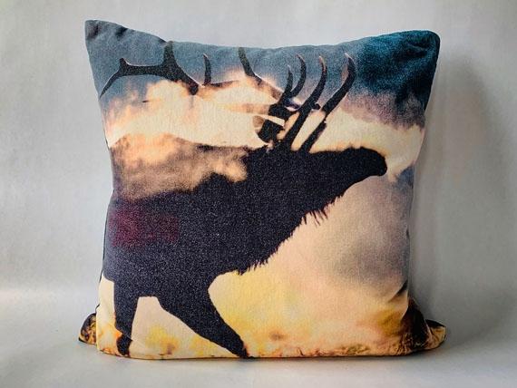 Putetrekk velour m/ hjort 